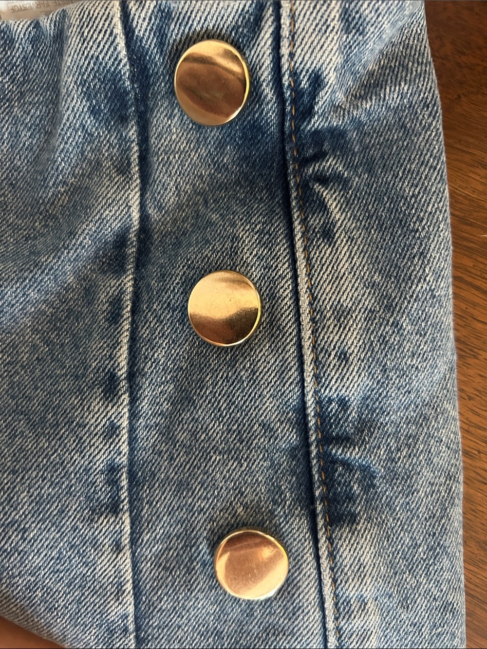 High-Waist Wide-Leg Women’s Jeans - Blue - Picture 3 of 4